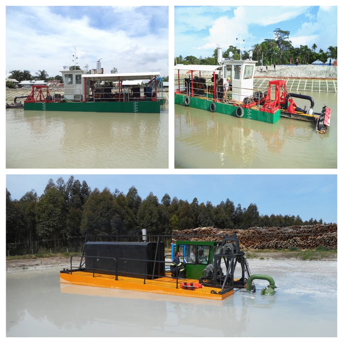Portable Hydraulic Auger Head Suction Dredger with Submersible Pump for Pond River Dredging Portable Hydraulic Auger Head Suction Dredger with Submersible Pump for Pond River Dredging